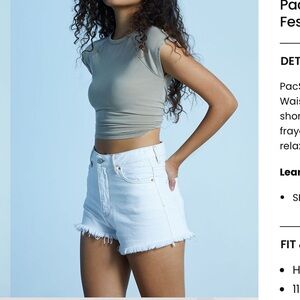 PacSun Eco White High Waisted Denim
Festival Shorts